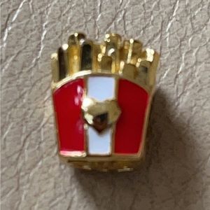 Sterling silver fries charm